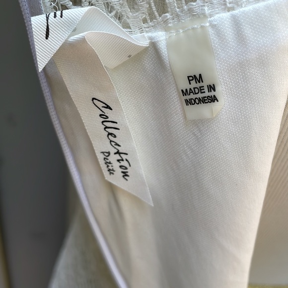 NY Collection Petite Lace Capped Sleeve Midi A-Line Dress Size PM - Picture 9 of 11